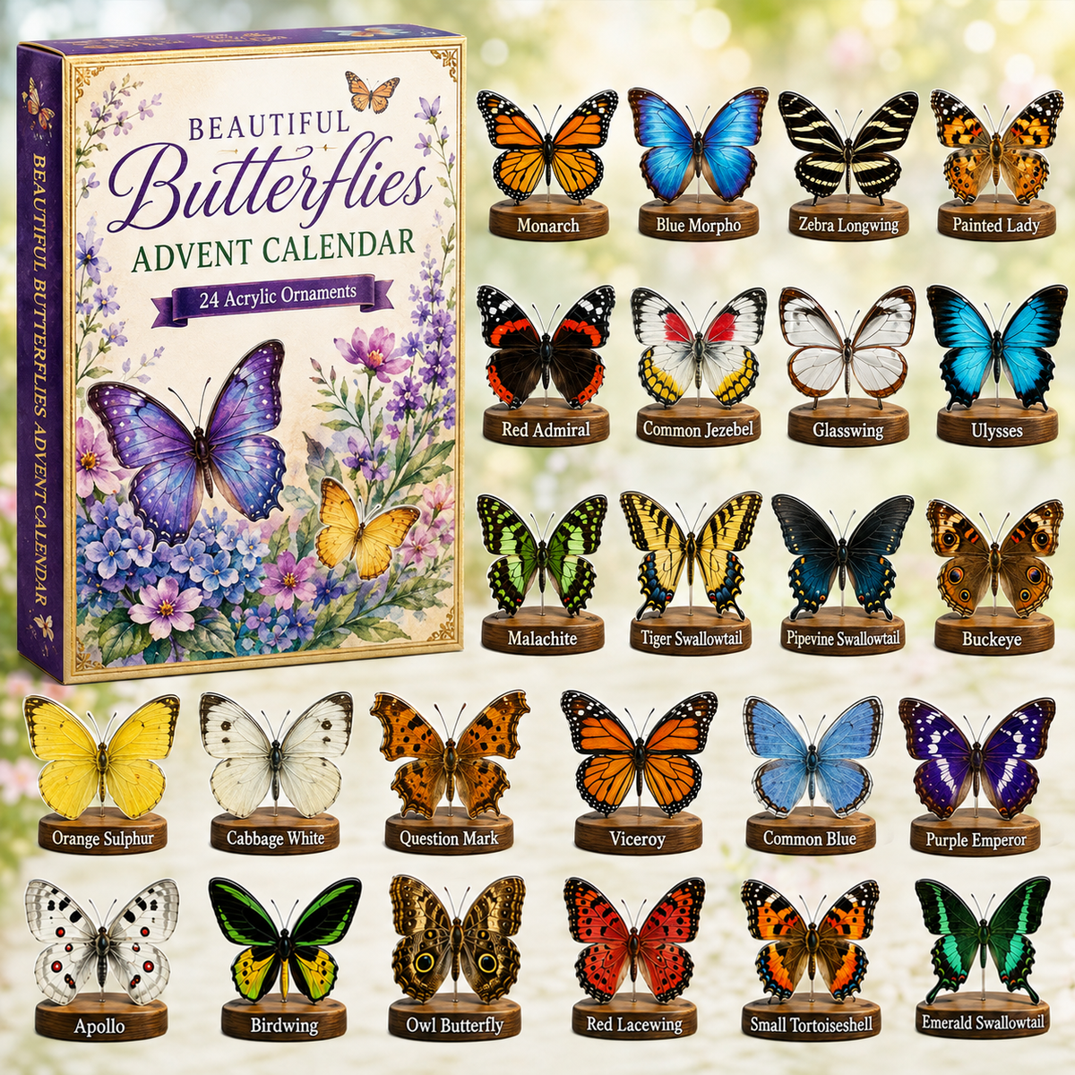 Beautiful Butterflies 24 Days Festive Countdown Advent Calendar 2026