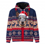 Blue Heeler Christmas Hoodie - Funny Santa Dog Farm Dog Christmas Gift