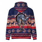 Blue Heeler Christmas Hoodie - Funny Santa Dog Farm Dog Christmas Gift
