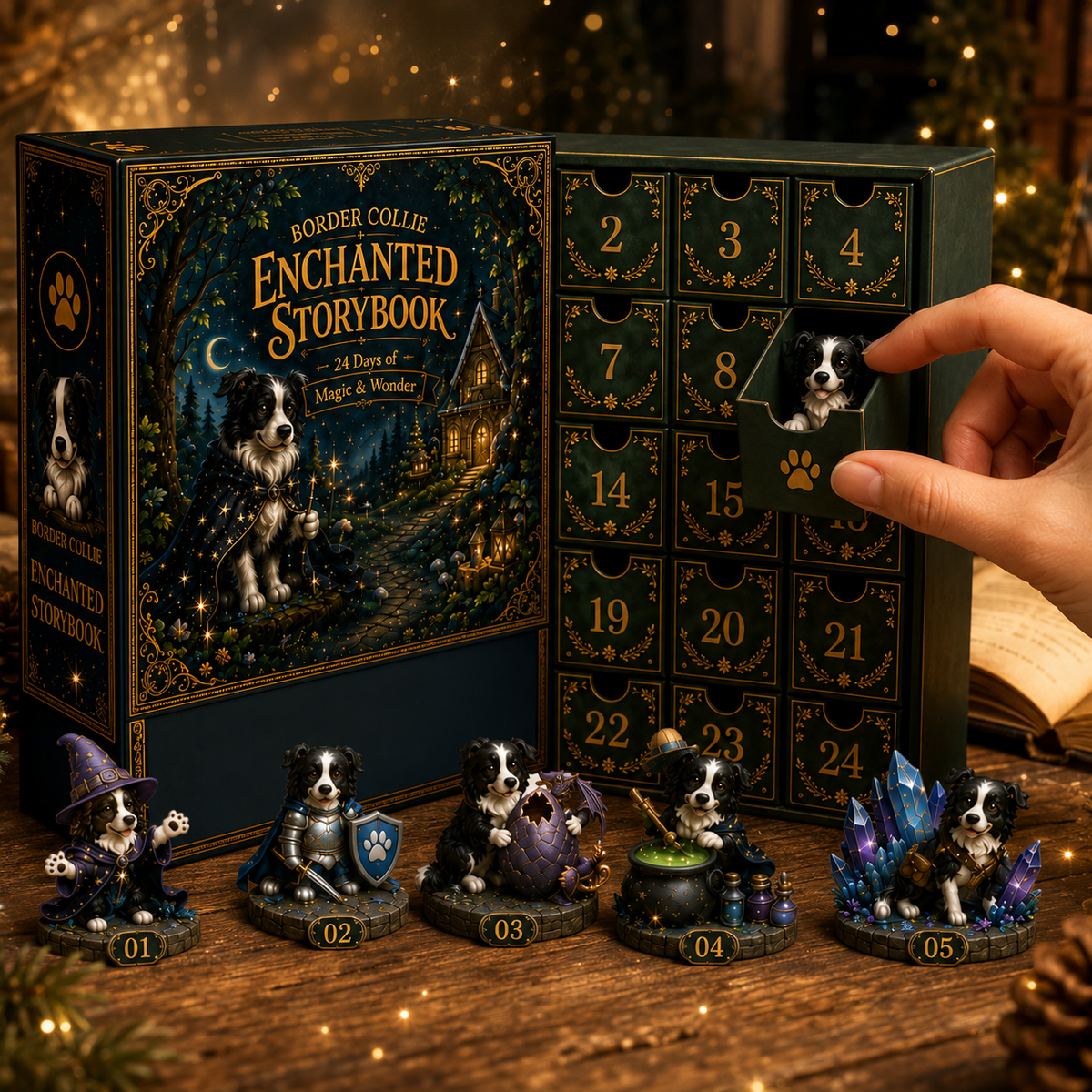 Border Collie Enchanted 24 Days of Magical Miniature Advent Calendar 2026