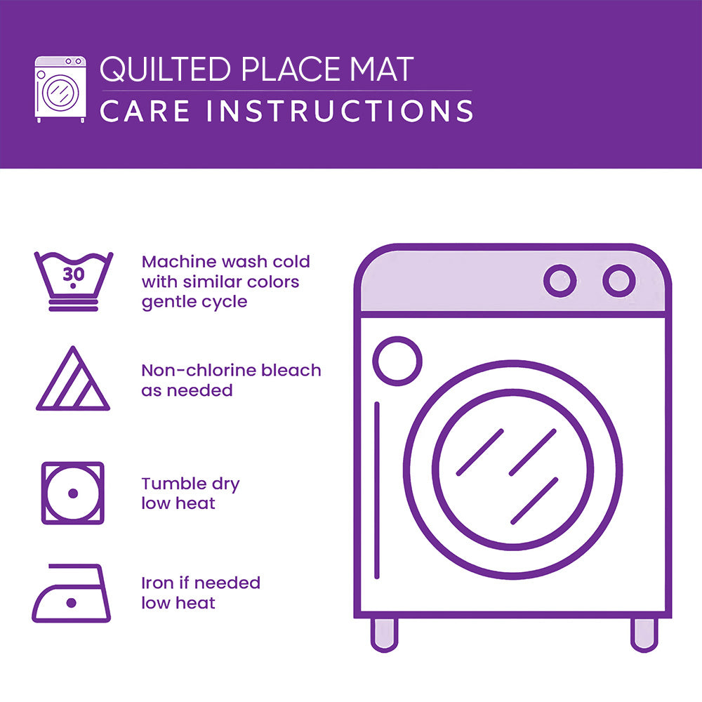 Snowflake Swirl Santa Custom Shape Quilted Placemat
