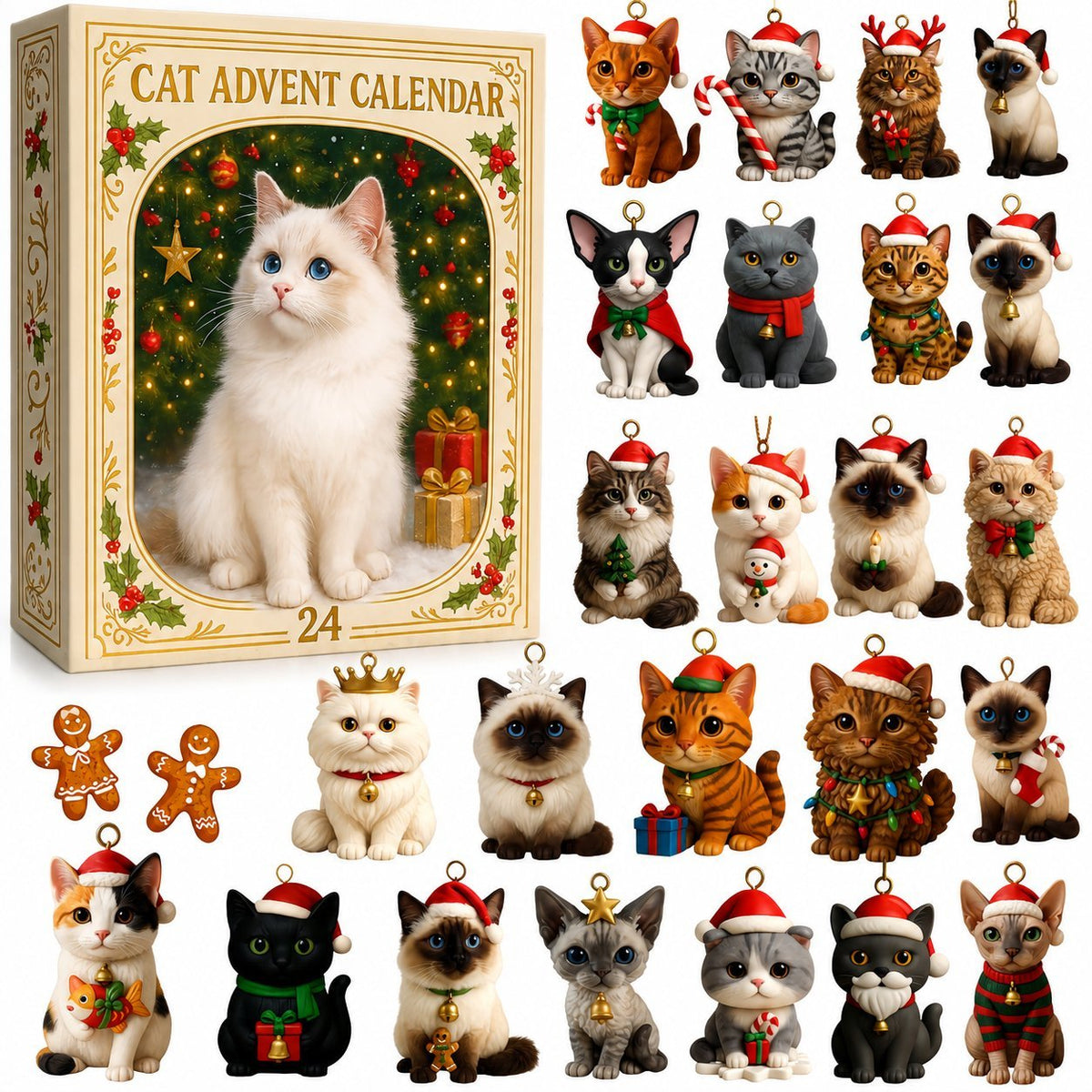 Cat Gift For CatOwners and Lovers Christmas Holiday Advent Calendar 2026