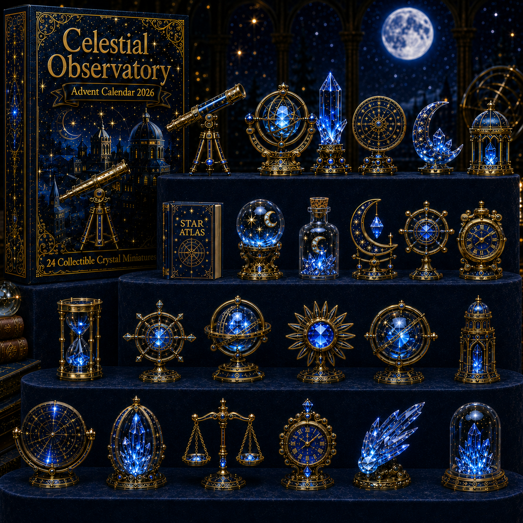 Celestial Observatory 24 Days Crystal Astronomy Miniature Advent Calendar 2026