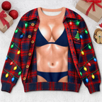 Cheeky Body Illusion Christmas Party Ugly Sweater