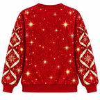 Christmas 3D Illusion Santa Sparkly Festive Holiday Pullover Sweater