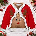 Christmas Belly Funny Body Illusion Holiday Ugly Sweater