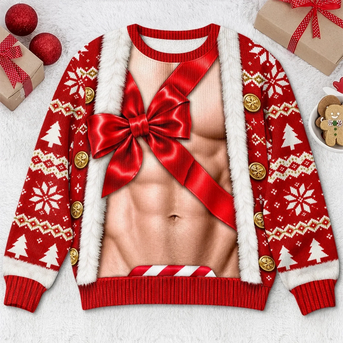 Christmas Bow Gifts Ugly Sweater