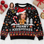 Christmas Custom Photo Merry Kissmyass Ugly Sweater