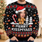Christmas Custom Photo Merry Kissmyass Ugly Sweater