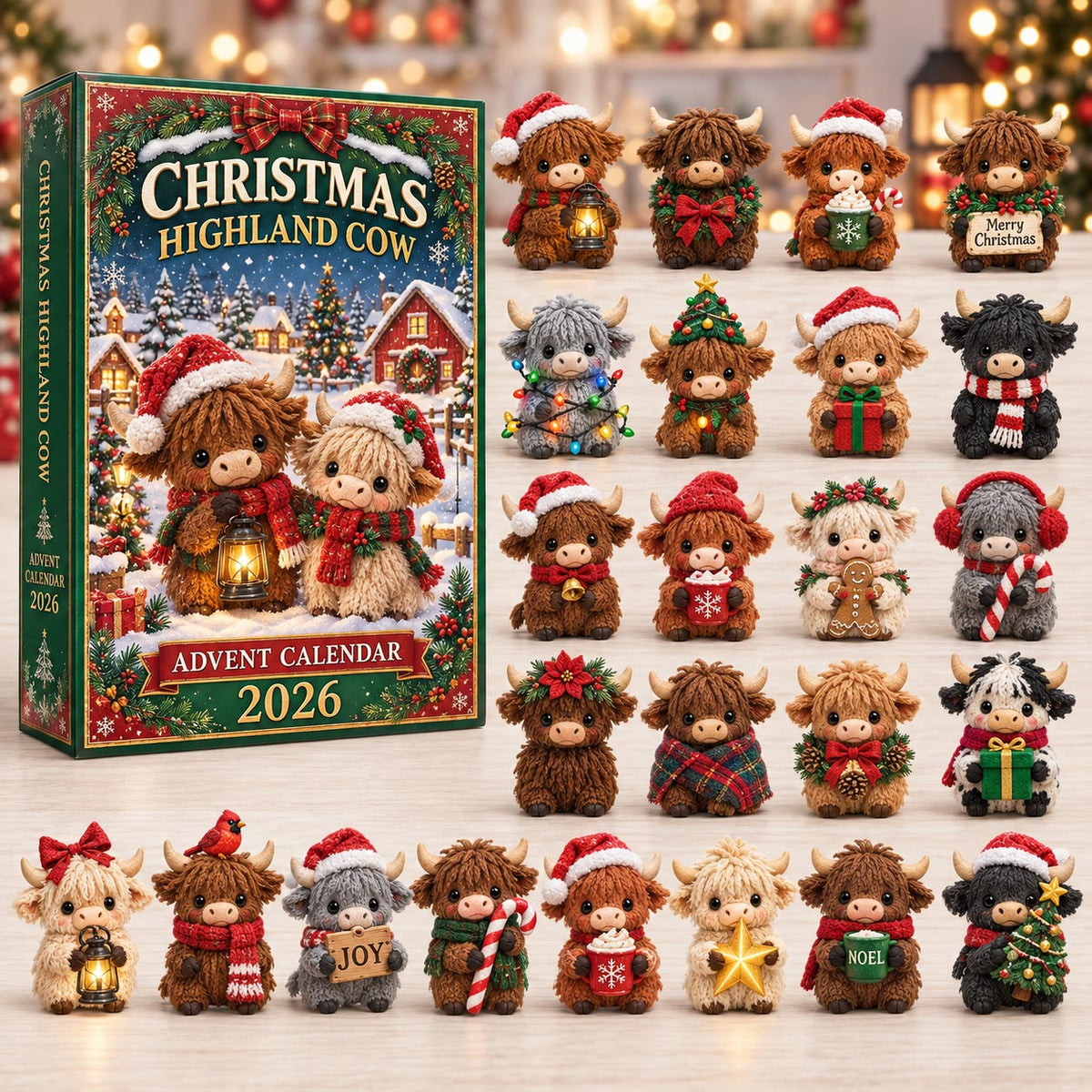 Christmas Highland Cow Advent Calendar 2026