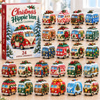 Christmas Hippie Van Camper Advent Calendar 2026