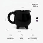Personalized Stained Glass Witch Cauldron Mug Magical Gothic Cup