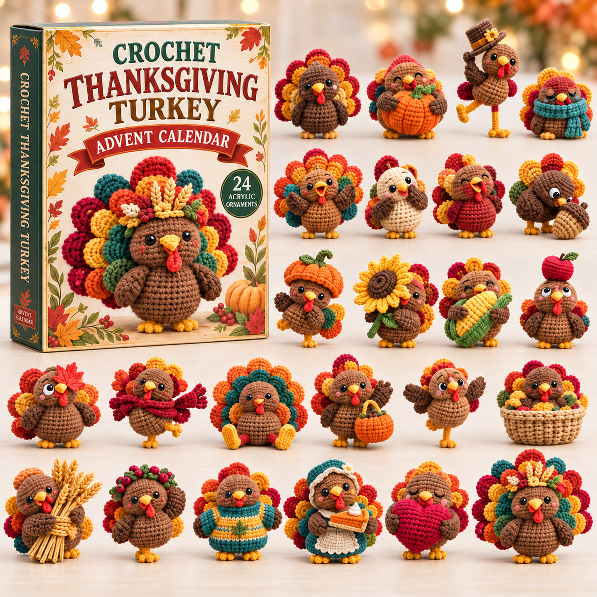 Crochet Thanksgiving Turkey Limited Edition Advent Calendar 2026