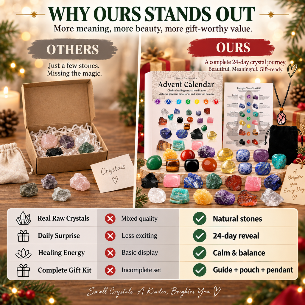 Crystal 2026 Advent Calendar - 24 Days Gemstone Gift Box