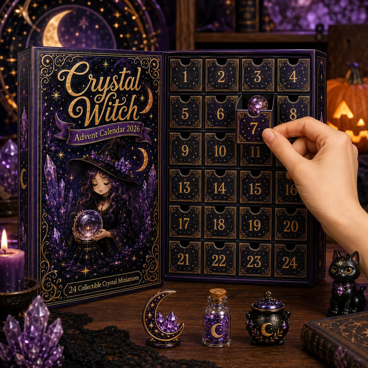 Crystal Witch 24 Days of Mystical Miniatures Advent Calendar 2026