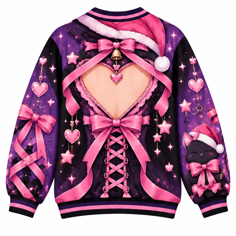 Cute Christmas Chaos Anime Funny Gothic Pink & Purple Christmas Sweater