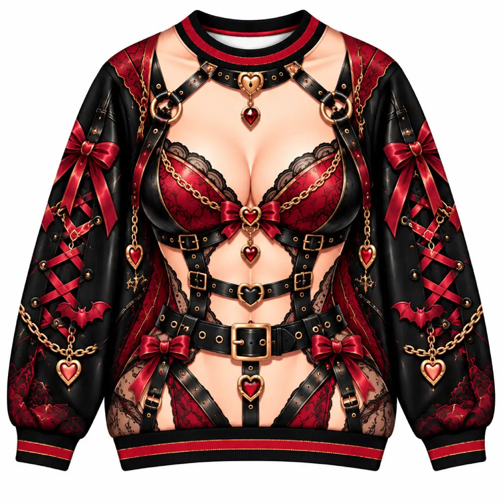 Dark Gothic Christmas Illusion Sweater