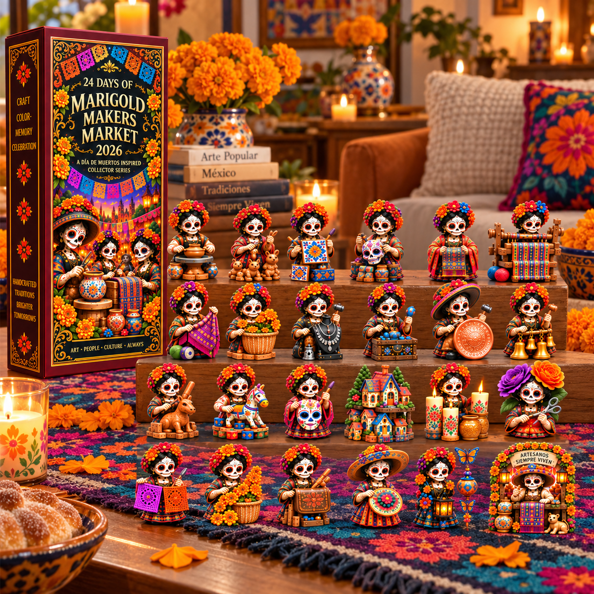 Día de Muertos Marigold Makers Market Advent Calendar 2026