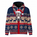 Donkey Christmas Hoodie - Funny Santa Donkey Farm Animal Christmas Gift