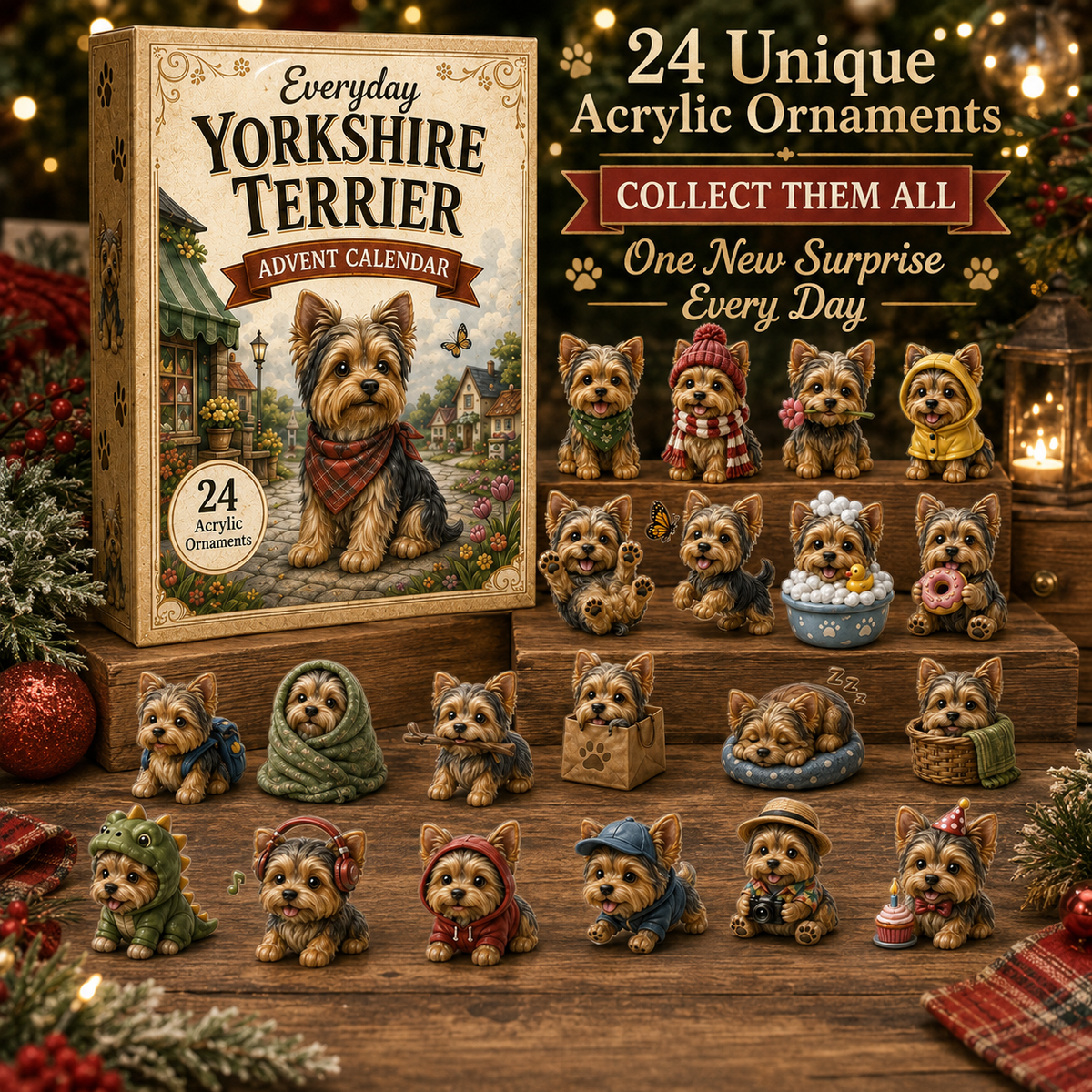 Everyday Yorkshire Terrier 24 Days Festive Countdown Advent Calendar 2026