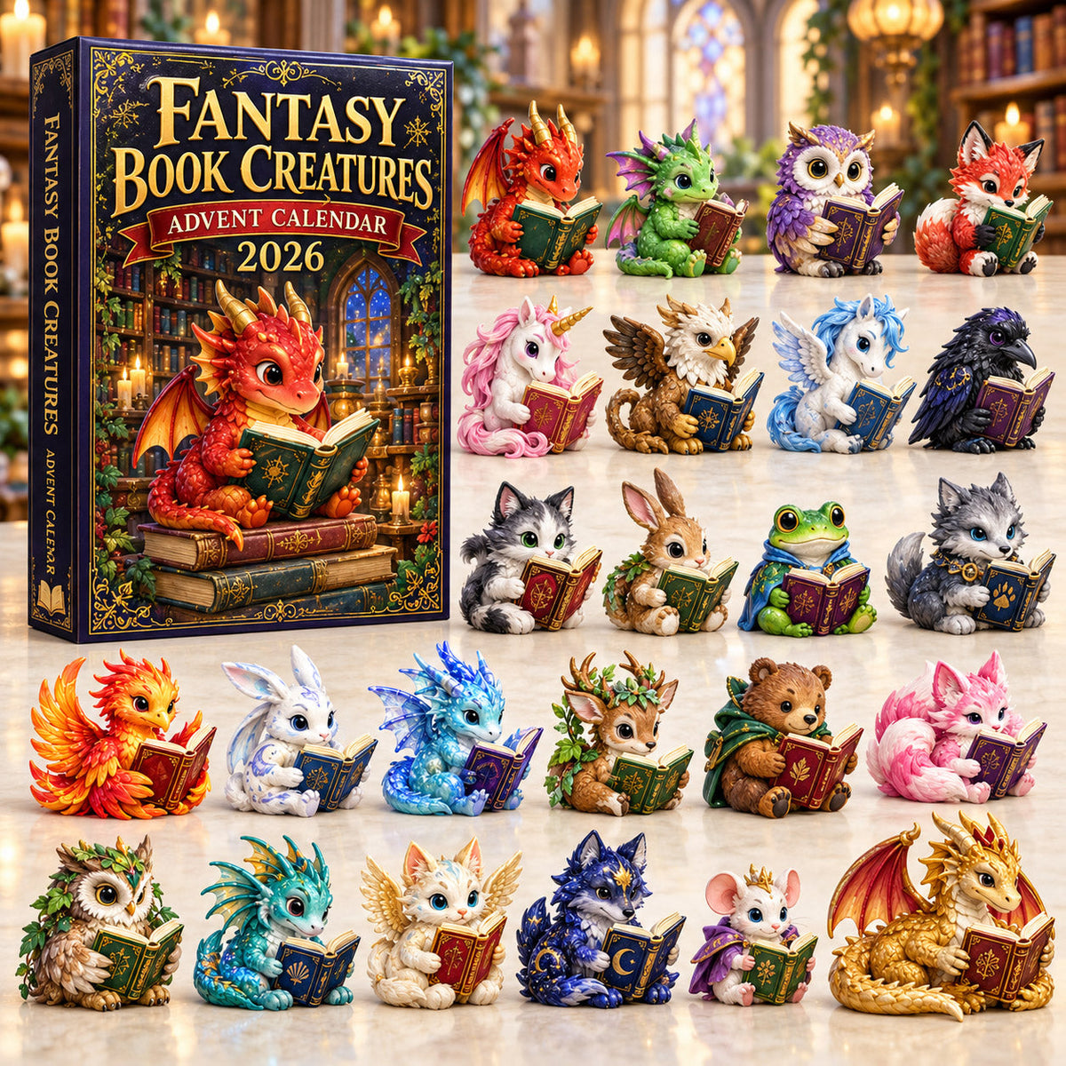 Fantasy Book Creatures Animal Library Advent Calendar 2026