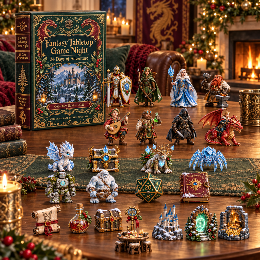 Fantasy Tabletop Game Night 24 Days of Adventure Advent Calendar 2026