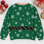 Festive Snowflake Holiday Funny Christmas Elf Sweater