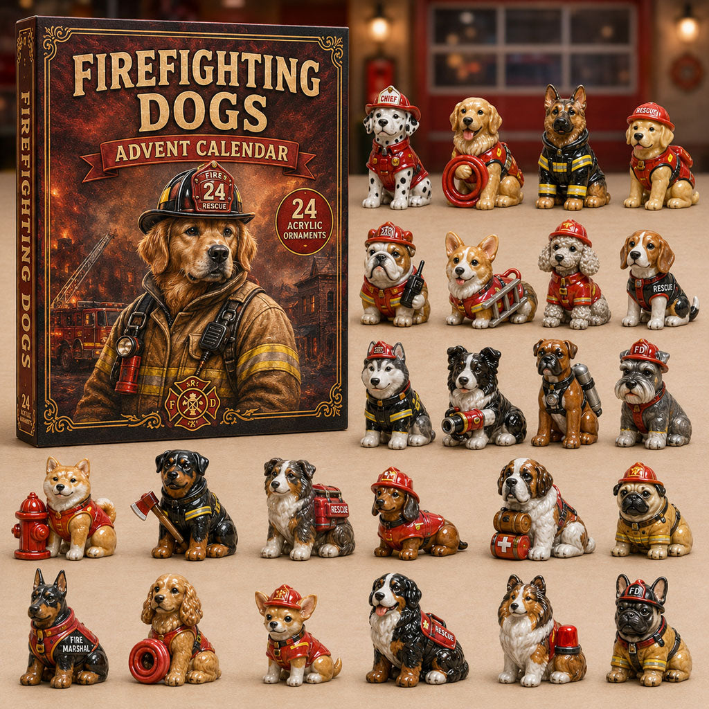 Firefighting Dogs 24 Days Festive Countdown Advent Calendar 2026