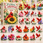 Floral Cardinal Advent Calendar 2026