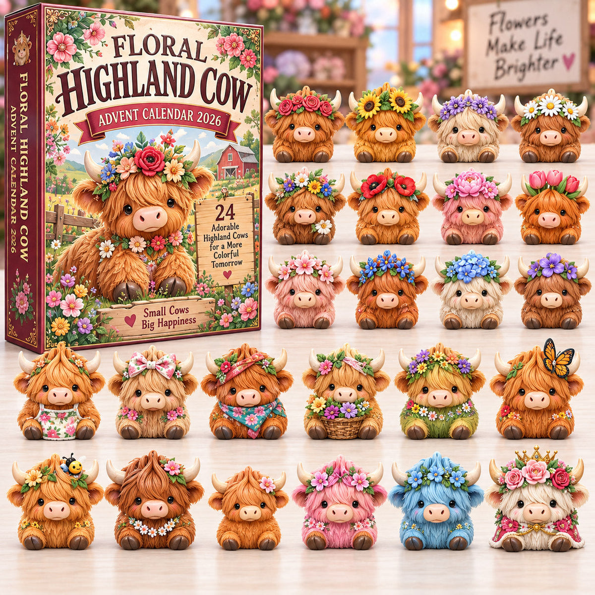 Floral Highland Cow Limited Edition Advent Calendar 2026