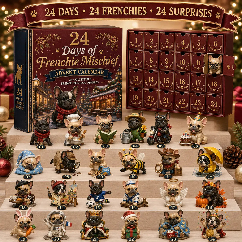 French Bulldog 24 Days Frenchie Characters Christmas Advent Calendar 2026