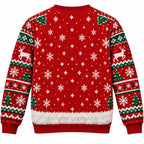 Funny 3D Muscular Santa Six Pack Print Christmas Ugly Sweater