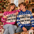 Funny Christmas I'm The Youngest Child I Make The Rules Personalized Sweater