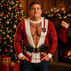 Funny Christmas Optical Illusion Holiday Ugly Sweater