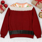 Funny Christmas Santa Girl Illusion Sexy Ugly Sweater