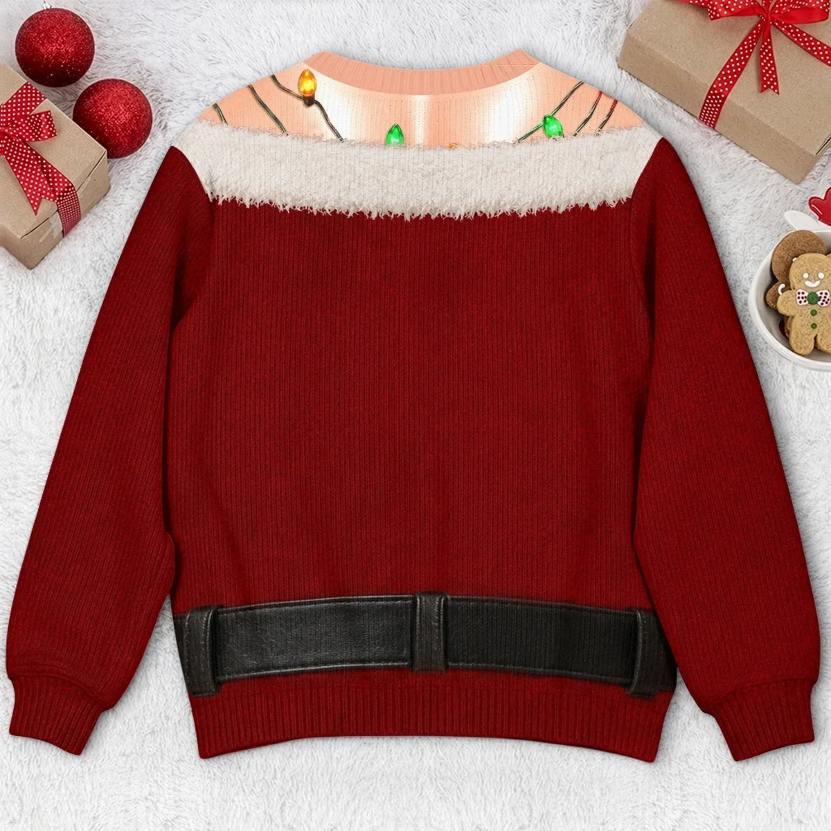 Funny Christmas Santa Girl Illusion Sexy Ugly Sweater