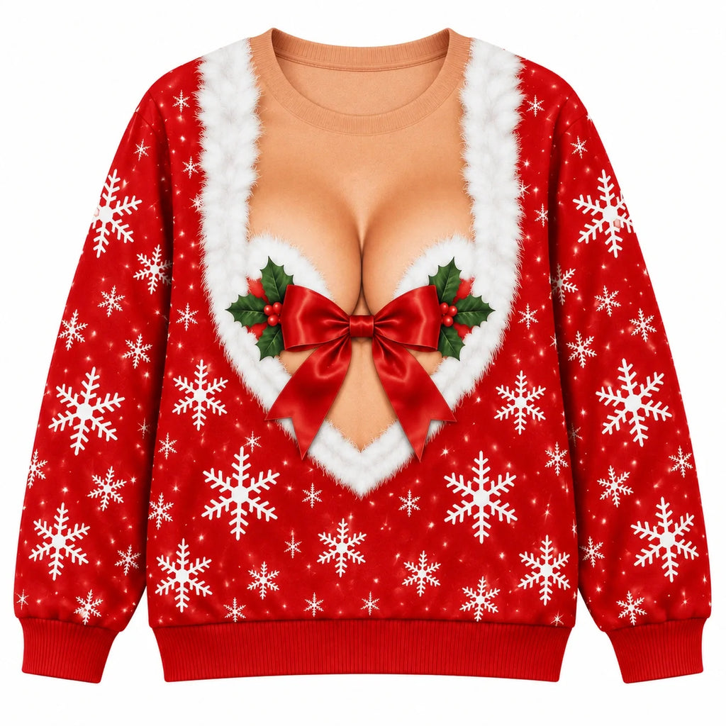 Funny Christmas Santa Snowflake Sweater