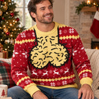 Funny Hairy Balls Naughty Adult Gag Holiday Ugly Christmas Sweater