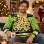 Funny Hairy Balls Naughty Adult Gag Holiday Ugly Christmas Sweater