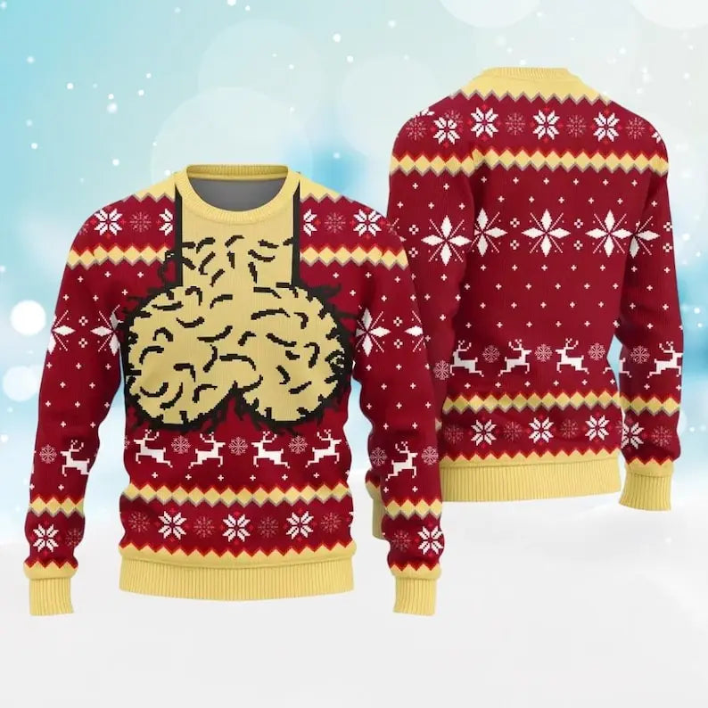 Funny Hairy Balls Naughty Adult Gag Holiday Ugly Christmas Sweater