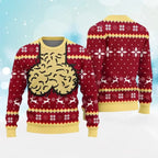 Funny Hairy Balls Naughty Adult Gag Holiday Ugly Christmas Sweater