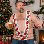 Funny Holiday My Belly Brings the Cheer Ugly Christmas Sweater