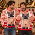 Funny Lace Bra Body Illusion Christmas Novelty Pullover Ugly Sweater