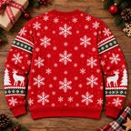 Funny Santa Abs Print Christmas Pullover Sweater