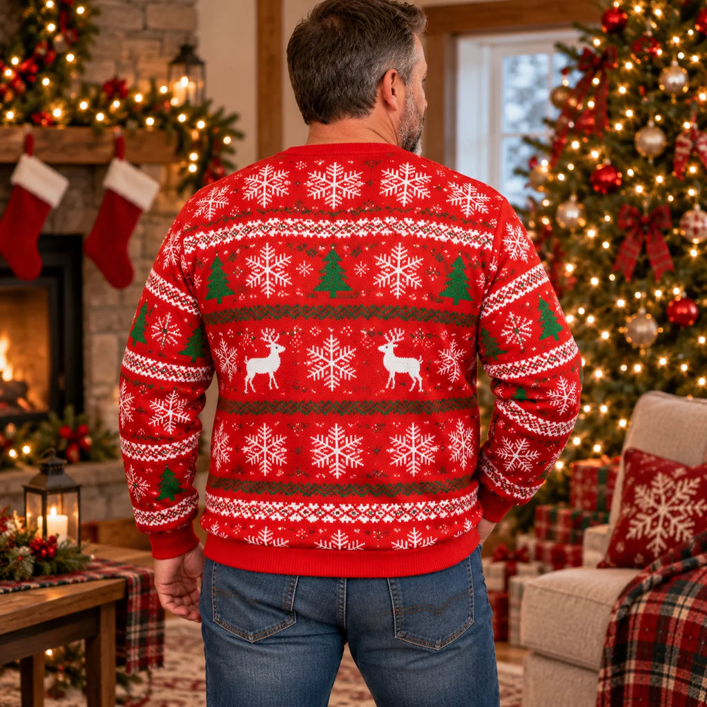 Funny Santa Chest Crewneck Christmas Ugly Sweater