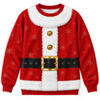 Funny Santa Suit Festive Holiday Party Pullover Christmas Sweater