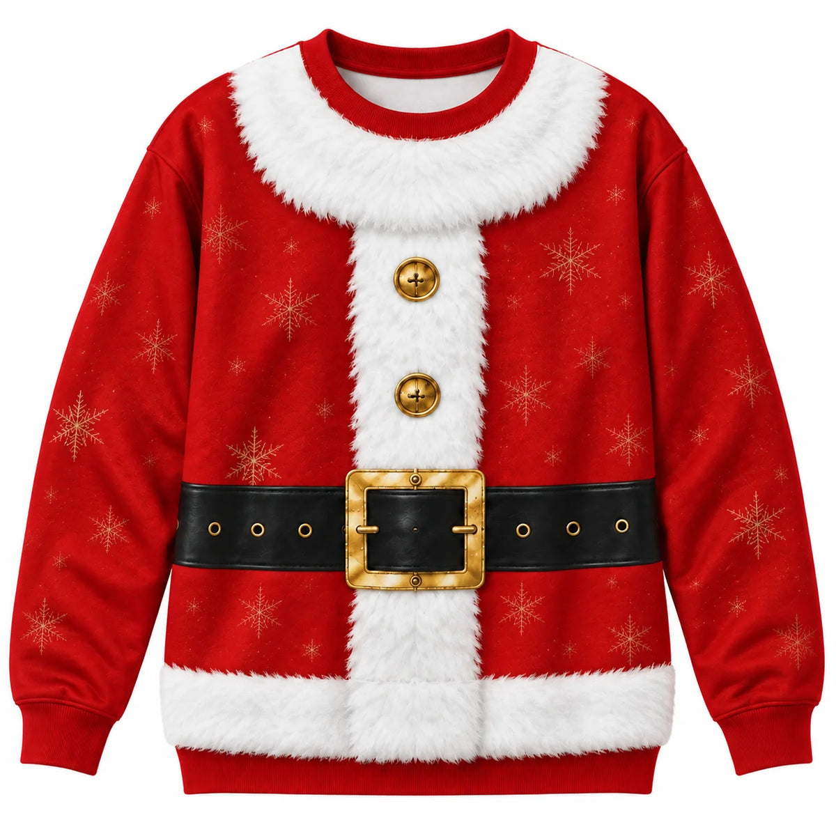 Funny Santa Suit Festive Holiday Party Pullover Christmas Sweater
