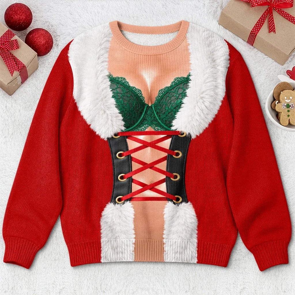 Funny Sexy Santa Christmas Party Gifts Ugly Sweater