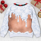 Funny Snowman & Gingerbread Body Illusion Christmas Sweater