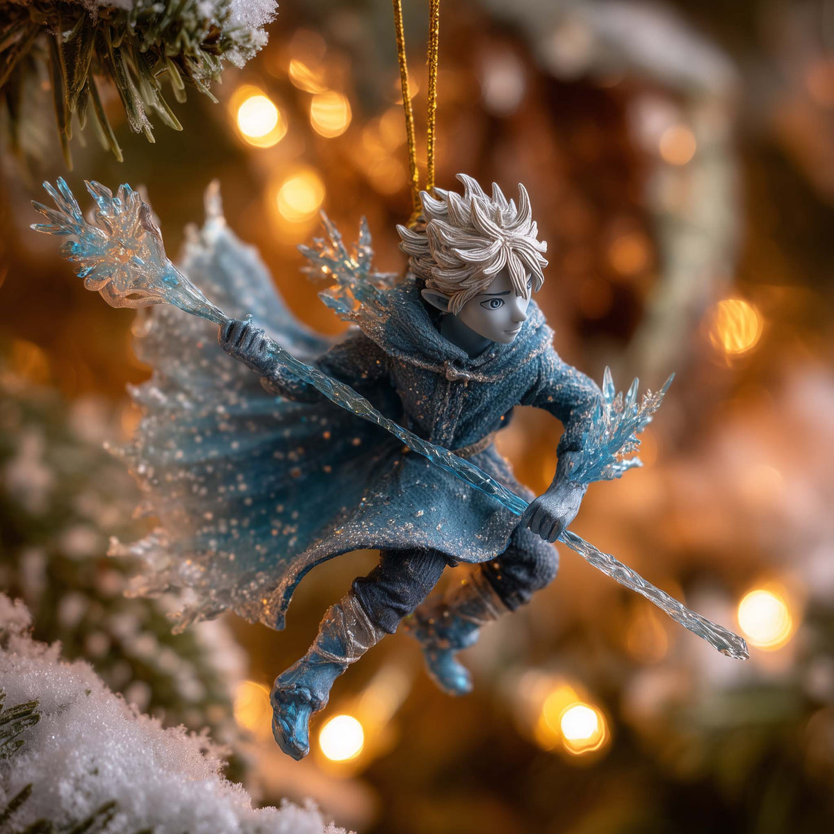 Snow Mage Christmas Mica Ornament
